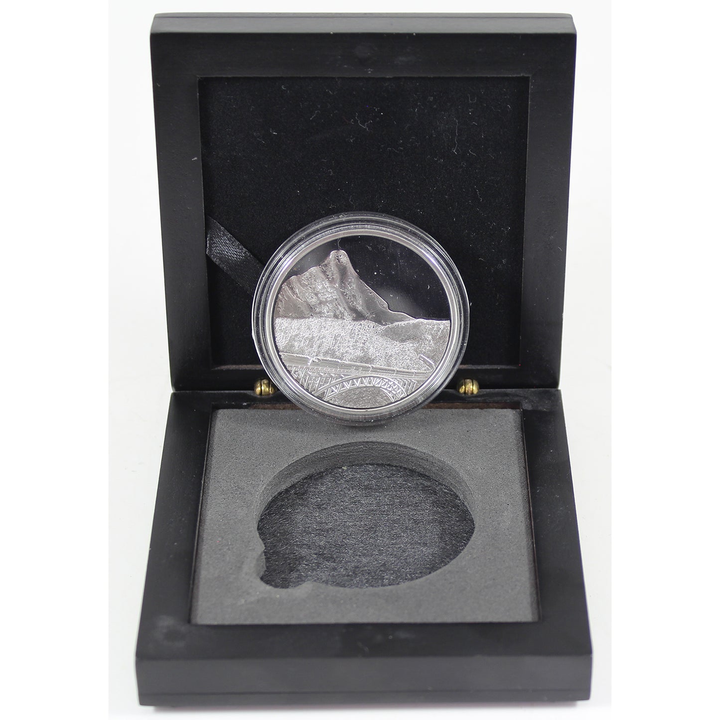 Rocky Mountaineer Silver Plated Medallion in Case (Impaired)