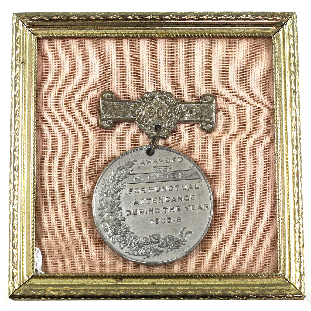 1905-1906 King Edward VII Punctual Attendance Medal in Case