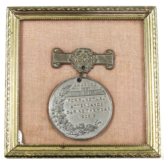 1905-1906 King Edward VII Punctual Attendance Medal in Case