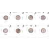 Lot of 10x 1871-1900 Canada 10-cents, All AG, 10Pcs. (Impaired)