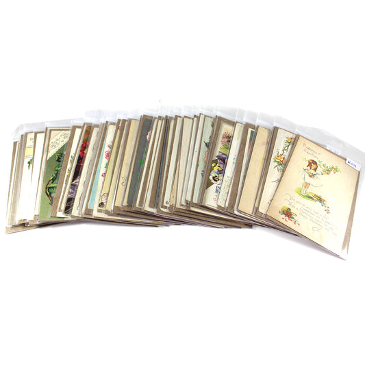 Group Lot of Antique Postcards pre-1923, 40Pcs.