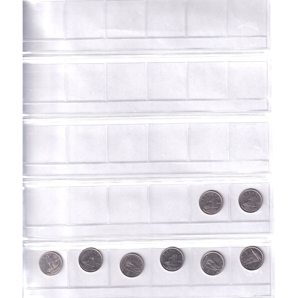 1960-2016 Canada 10-cents Collection in Black Album