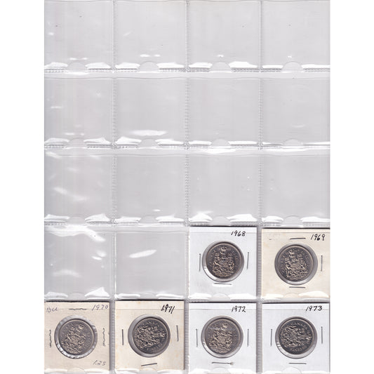 1968-2025 Canada 50-cent Collection in Blue Binder