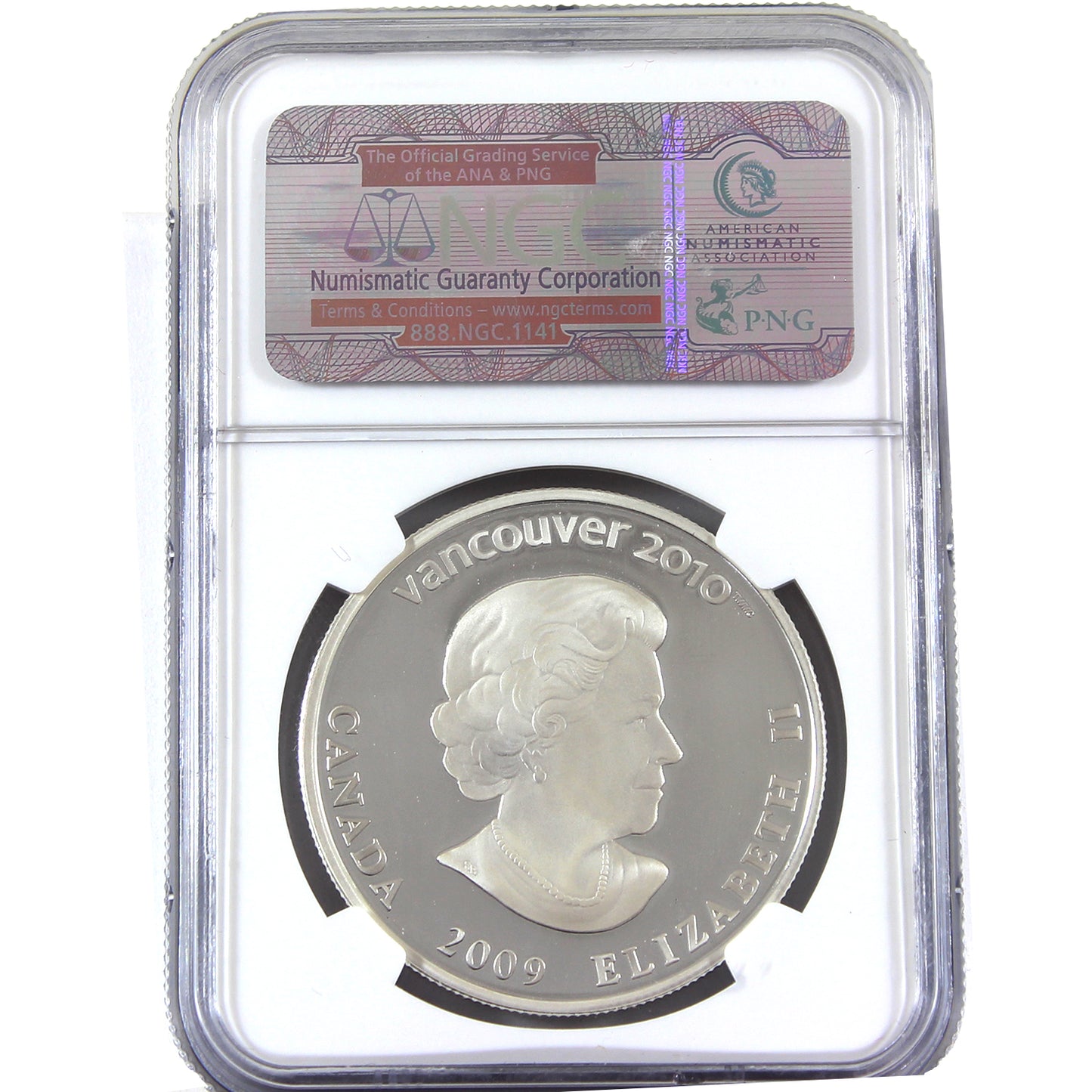 2009 Canada $25 Olympic Spirit Sterling Silver Hologram NGC Certified PF70 UC