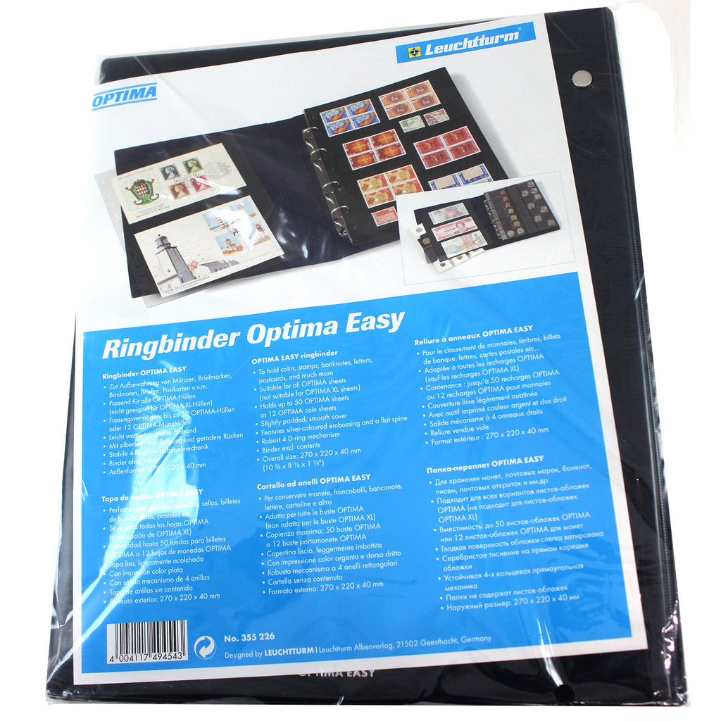 Optima Easy Ringbinder for Coins, Stamps, Banknotes & More (No Pages)