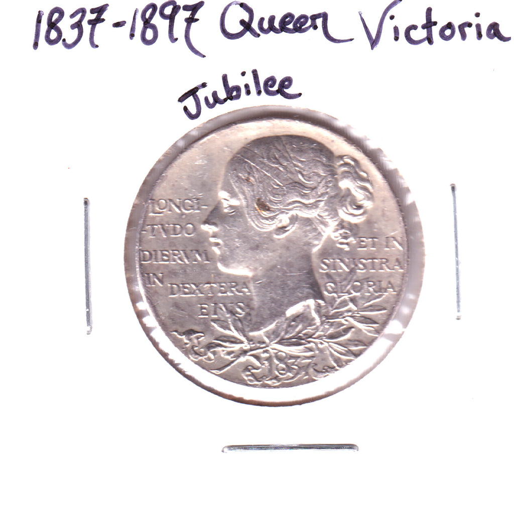 1897 Queen Victoria Diamond Jubilee Silver Medallion (Two Effigies)