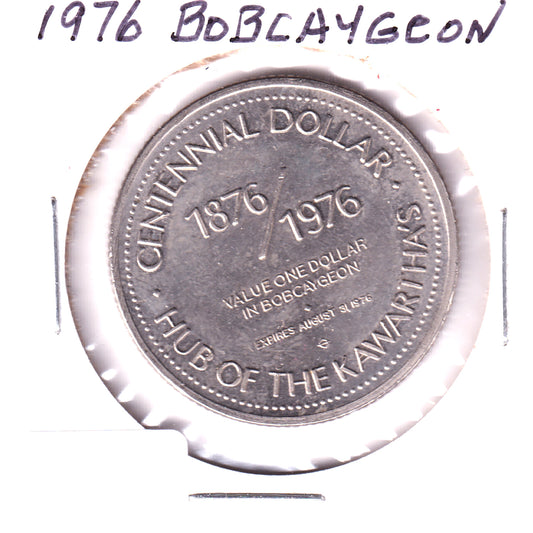1976 Bobcaygeon, ON, Centennial Dollar Token: Hub of the Kawartha's