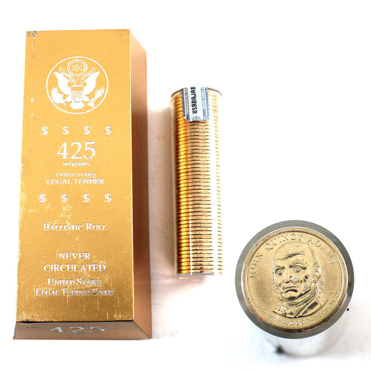 Tube of 50x 2008 P USA John Quincy Adams Dollars in Gold Box (Issues)