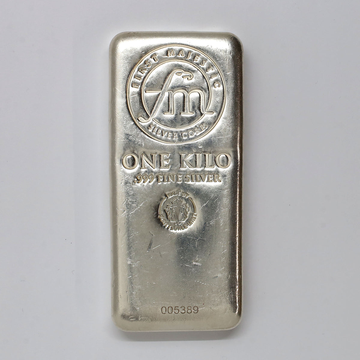 First Majestic / Scottsdale KILO (1000g) .999 Silver Bar (No Tax) Flaws - No CREDIT CARD OR PAYPAL.