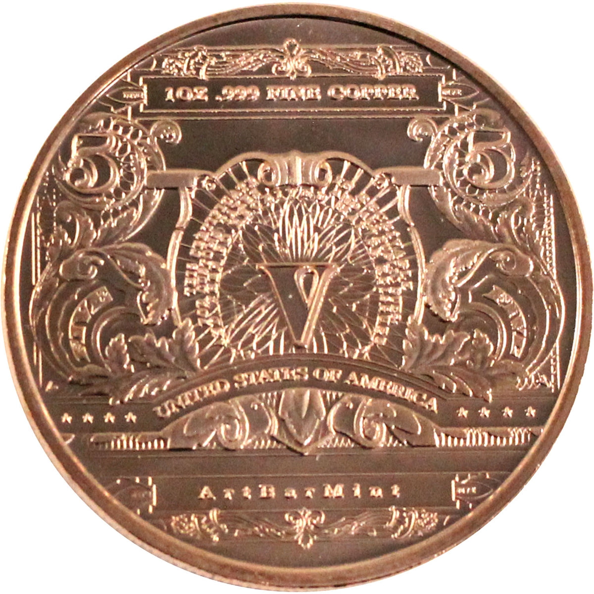 $5 Indian Chief 1oz. .999 Fine Copper