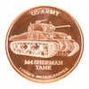 M4 Sherman Tank US Army 1oz. .999 Fine Copper