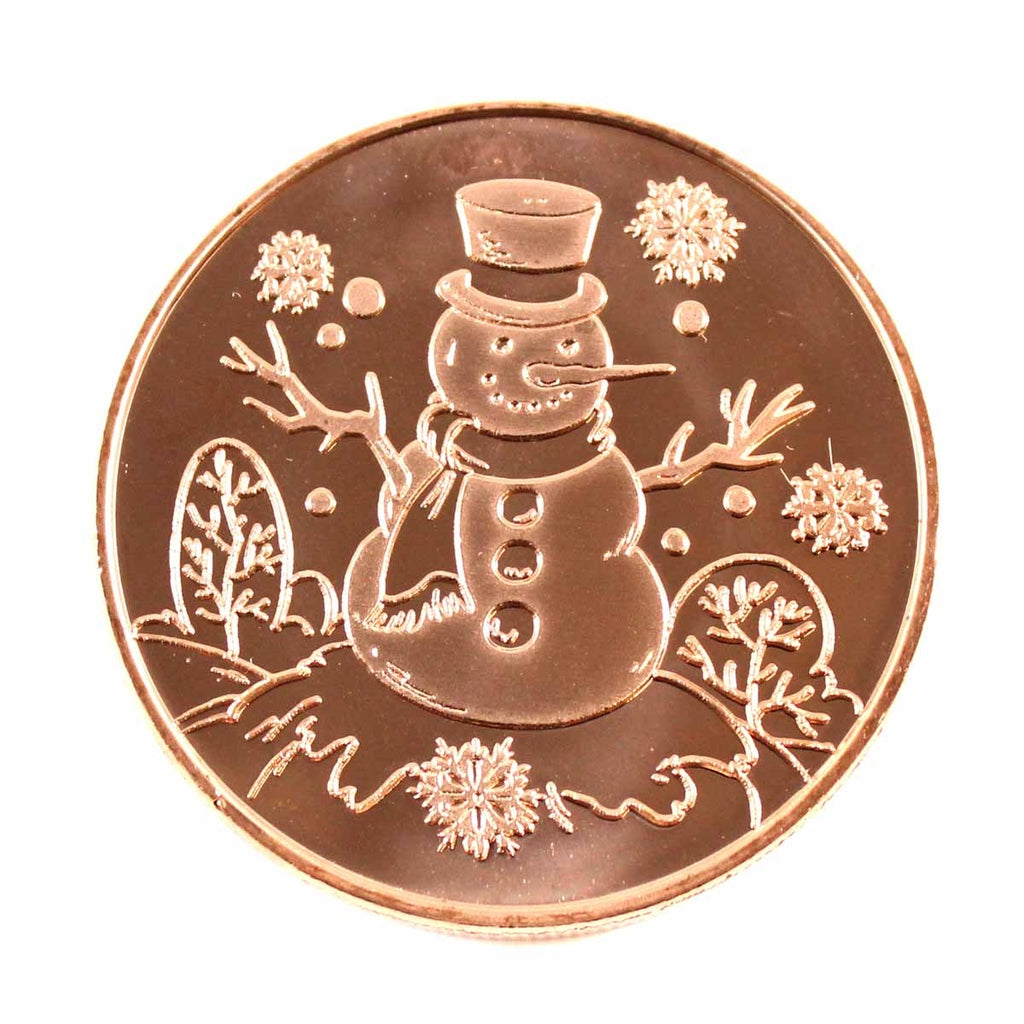 Snowman  1oz. .999 Fine Copper