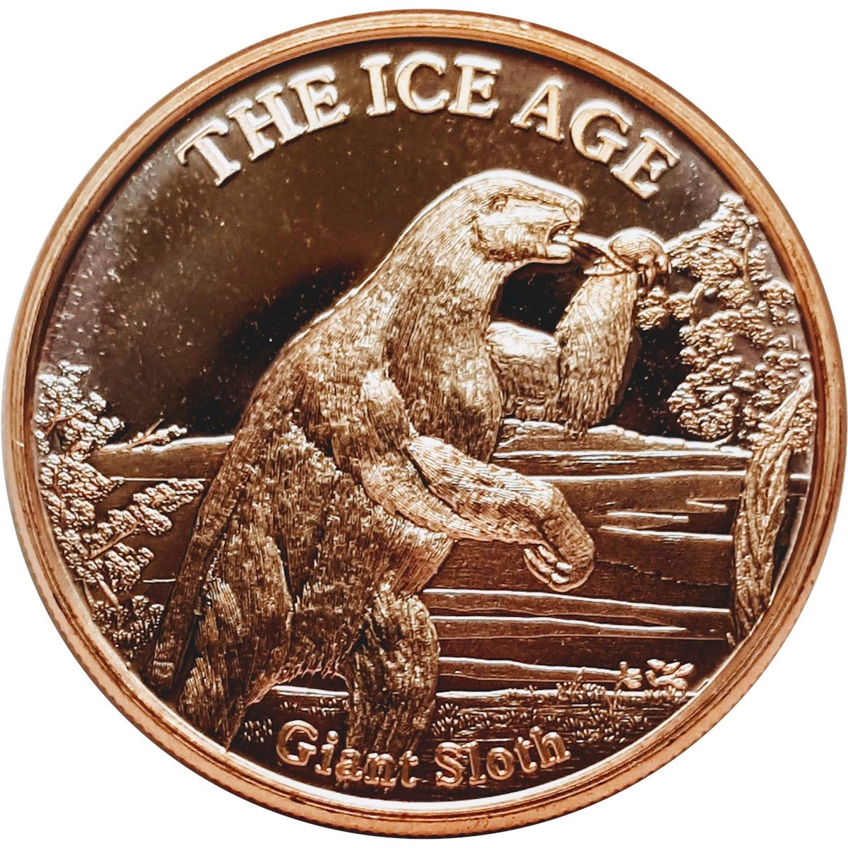 The Ice Age - Giant Sloth 1oz. .999 Fine Copper – Colonial Acres Coins