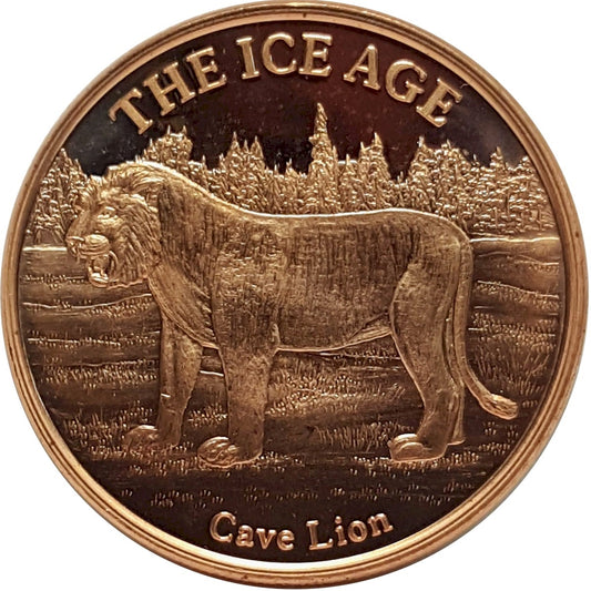 The Ice Age - Cave Lion 1oz. .999 Fine Copper