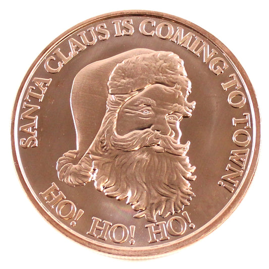 Santa Claus is Coming to Town 1oz. .999 Fine Copper