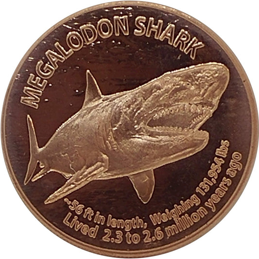 Megalodon Shark 1oz. .999 Fine Copper