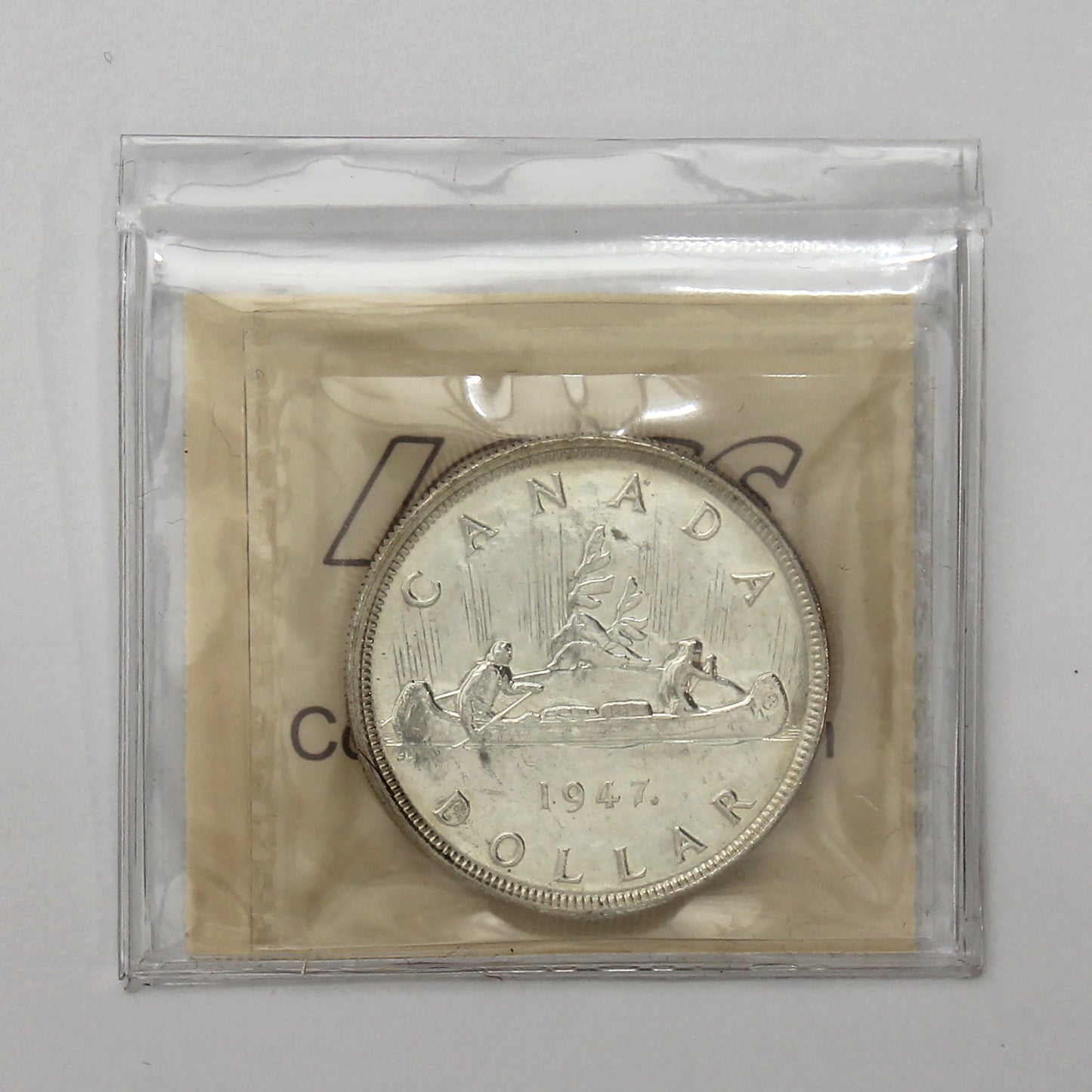 1947 Maple Leaf; Double HP Canada Dollar ICCS Certified AU50