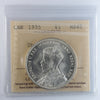 1935 Double Voyageur Canada Dollar ICCS Certified MS65 (XVR 369)