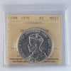 1935 Double Voyageur Canada Dollar ICCS Certified MS63