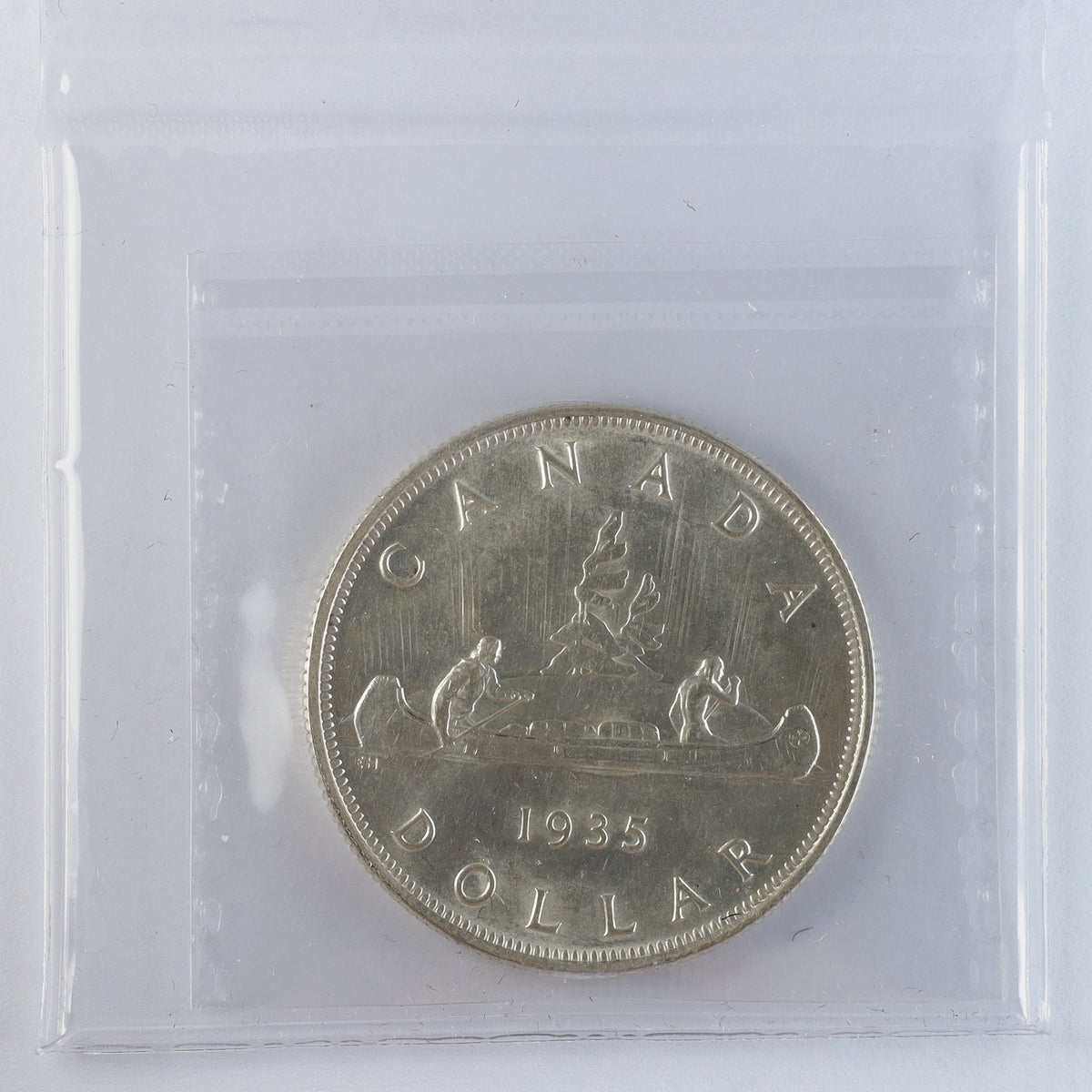 1935 Double Voyageur Canada Dollar ICCS Certified AU58