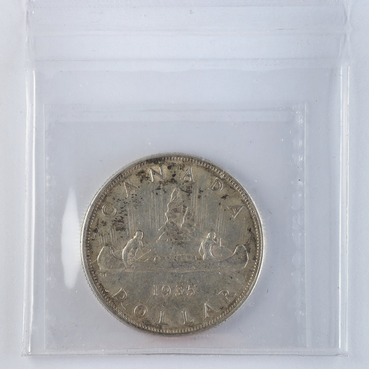 1935 Double Voyageur Canada Dollar ICCS Certified EF45