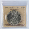 1935 Double XXV Canada Dollar ICCS Certified MS65 (XMY 595)