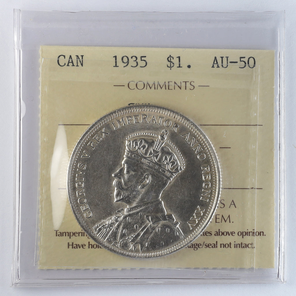 1935 SWL Canada Dollar ICCS Certified AU50