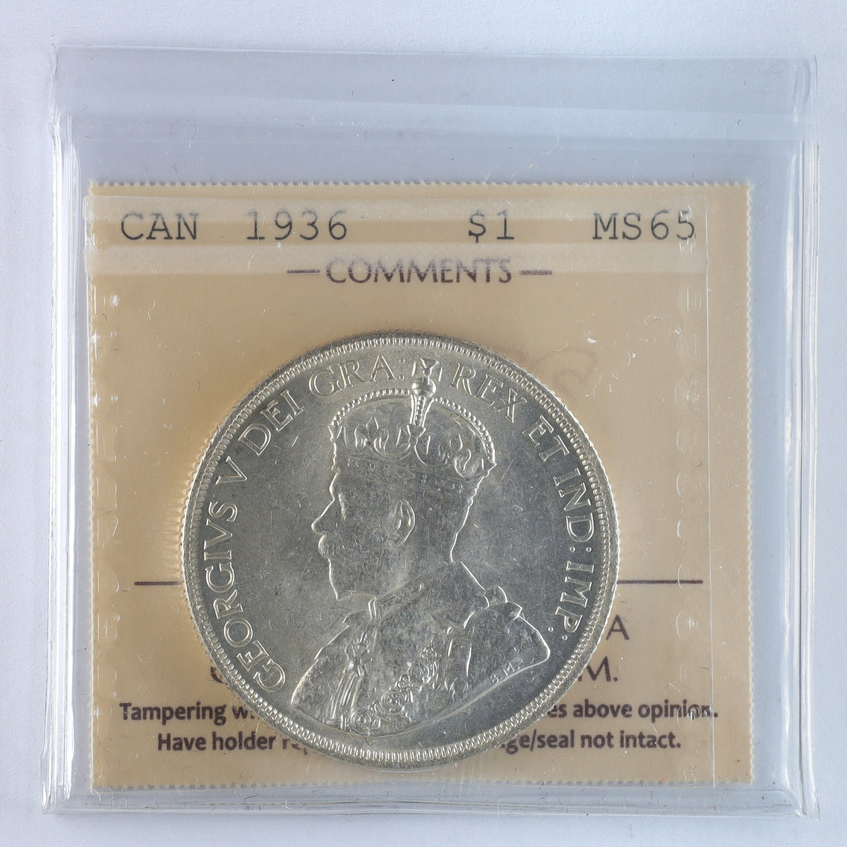1936 Canada Dollar ICCS Certified MS65 (XSW 732)