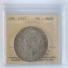 1937 Canada Dollar ICCS Certified AU55