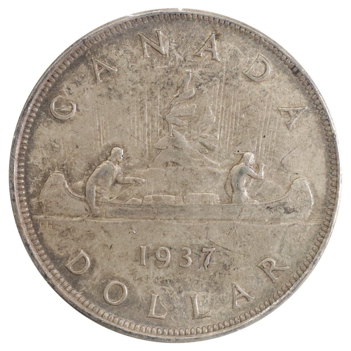 1937 Canada Dollar ICCS Certified AU55