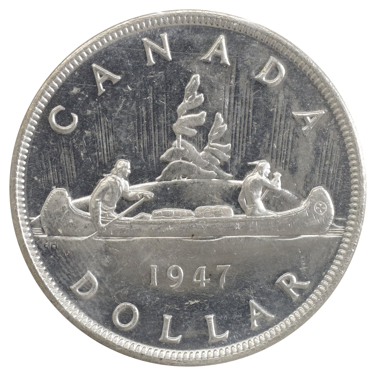 1947 Pointed 7 Quadruple HP Canada Dollar ICCS Certified MS63 (XSW 754)