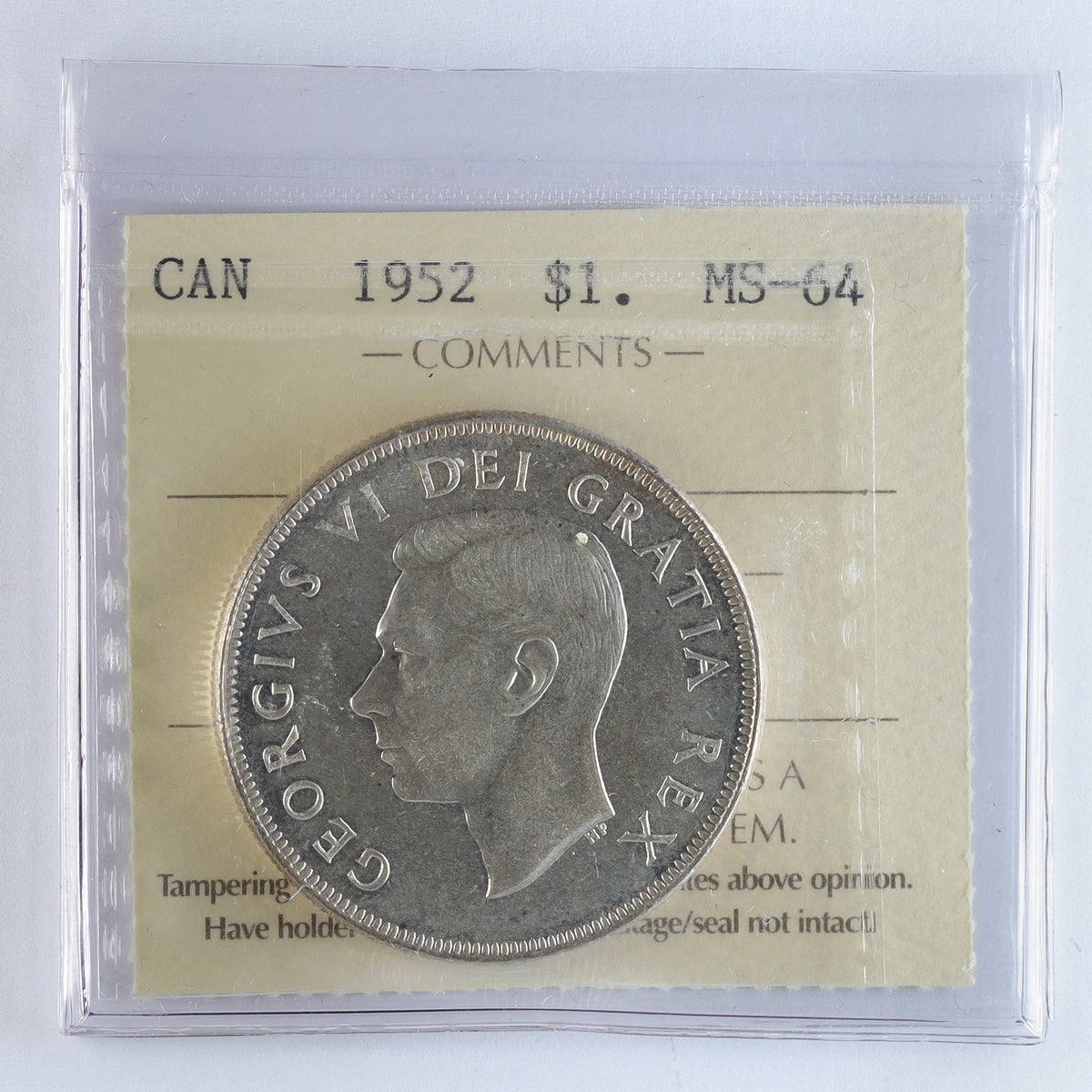 1952 SWL Canada Dollar ICCS Certified MS64