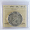 1955 Canada Dollar ICCS Certified EF40