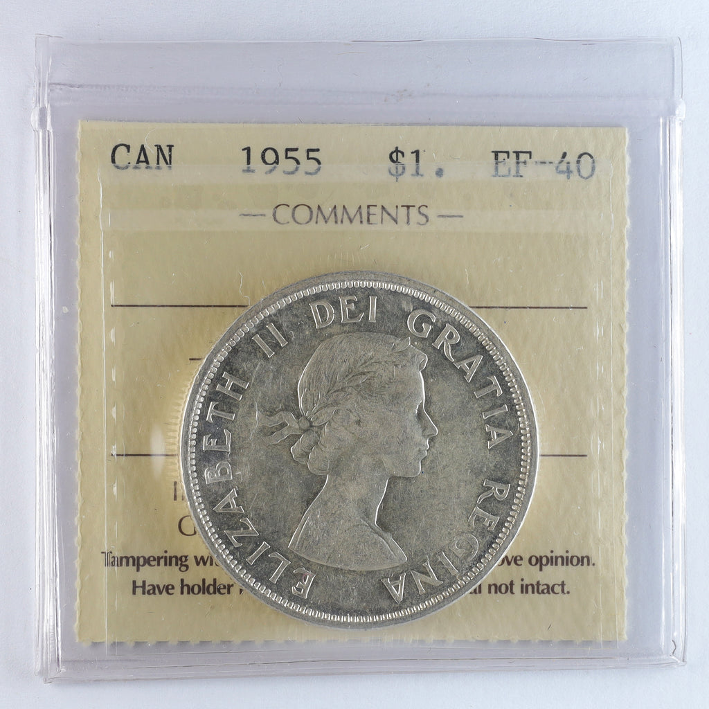 1955 Canada Dollar ICCS Certified EF40