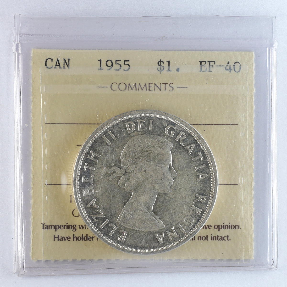 1955 Canada Dollar ICCS Certified EF40