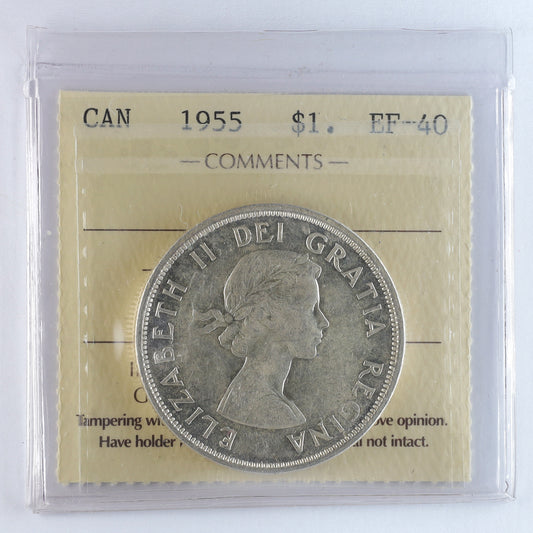1955 Canada Dollar ICCS Certified EF40