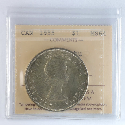 1955 Fu Manchu Canada Dollar ICCS Certified MS64