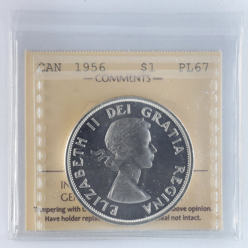 1956 Canada Dollar ICCS Certified PL67 Cameo