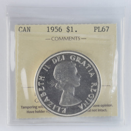 1956 Canada Dollar ICCS Certified PL67