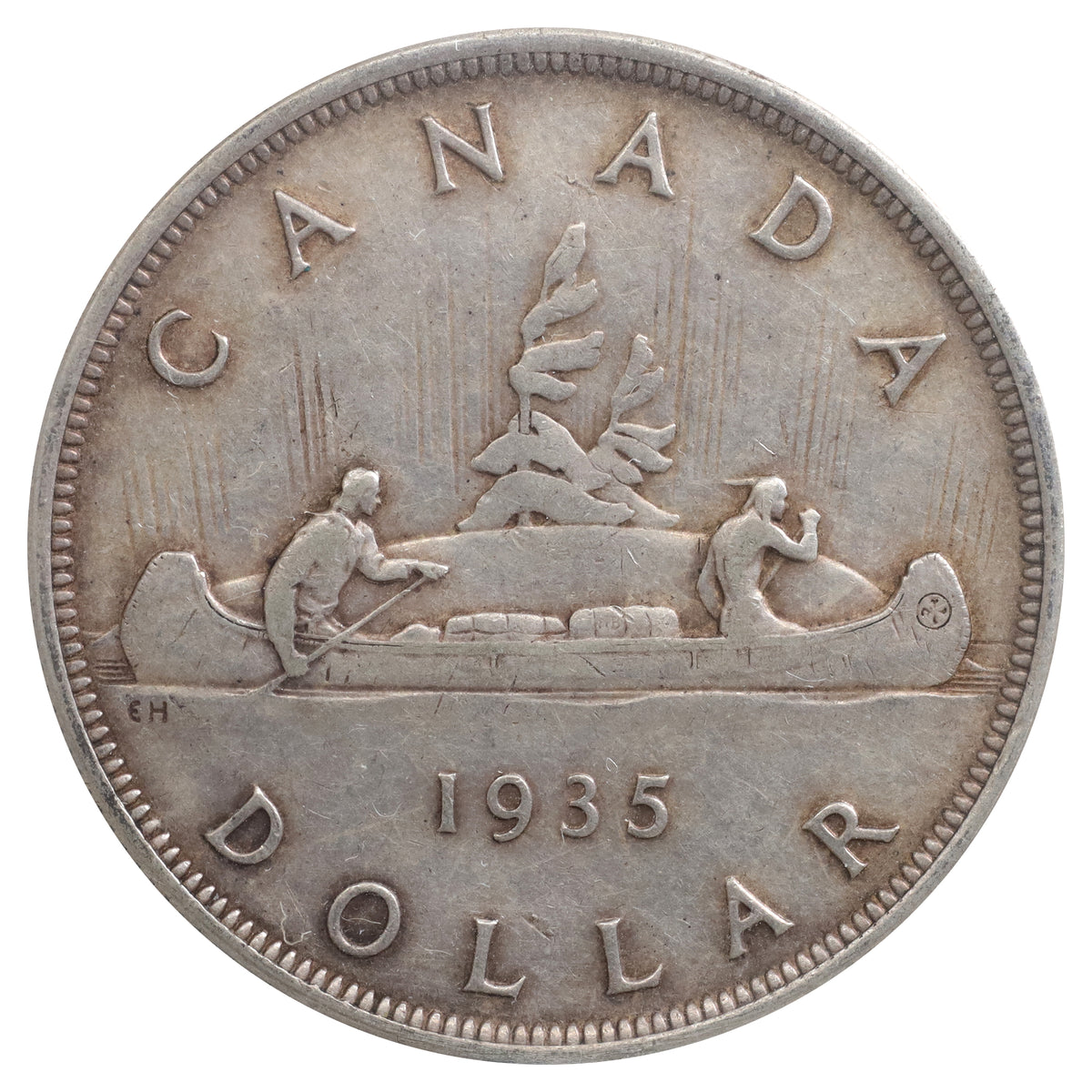 1935 Double Voyageur Canada Dollar ICCS Certified EF40