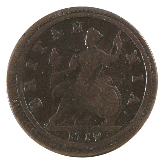 Great Britain 1719 George I Half Penny VG-F (VG10)