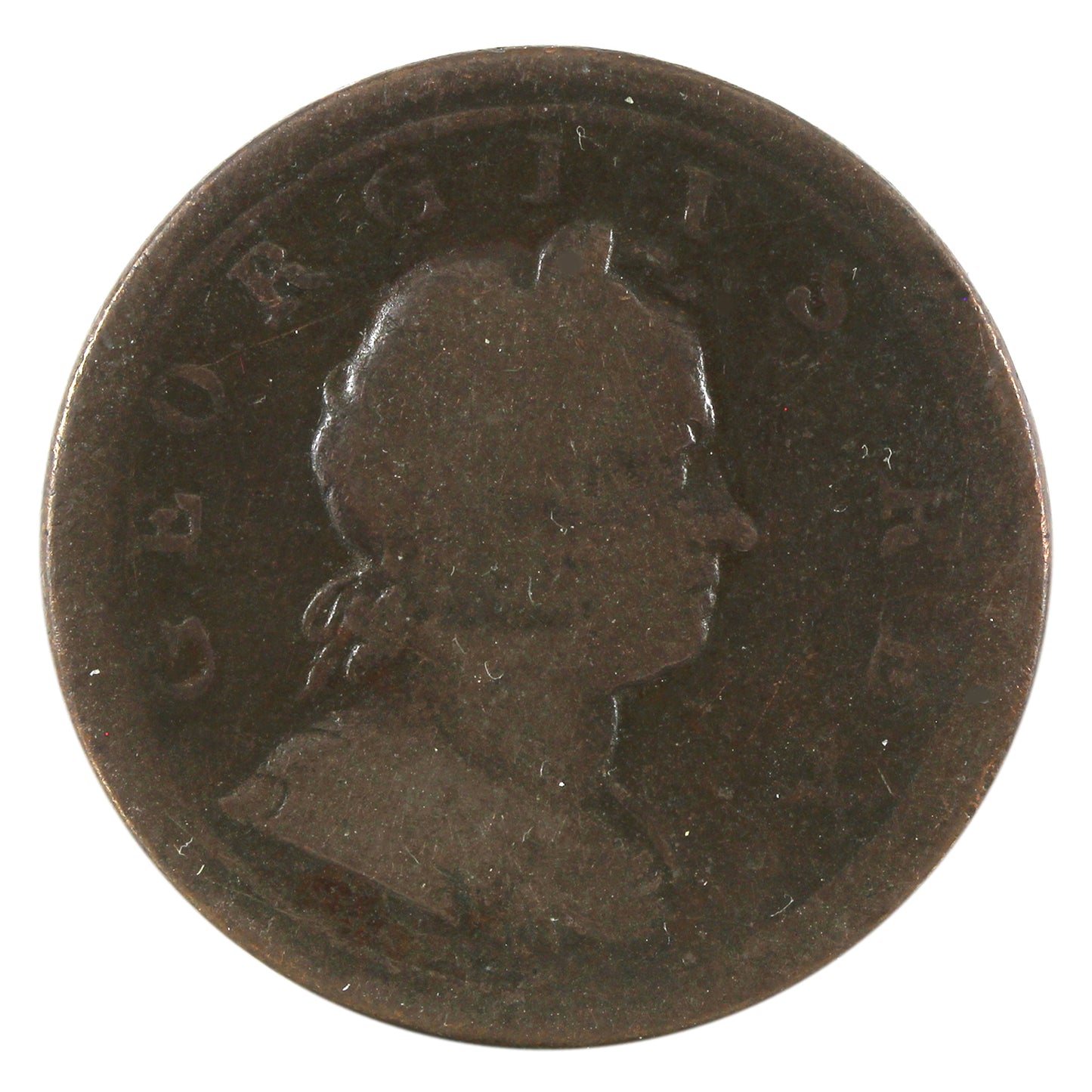 Great Britain 1719 George I Half Penny VG-F (VG10)