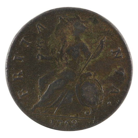 Great Britain 1752 George II Half Penny F-VF (F15)