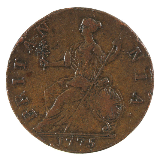 Great Britain 1775 George III Half Penny VF-EF (VF30)