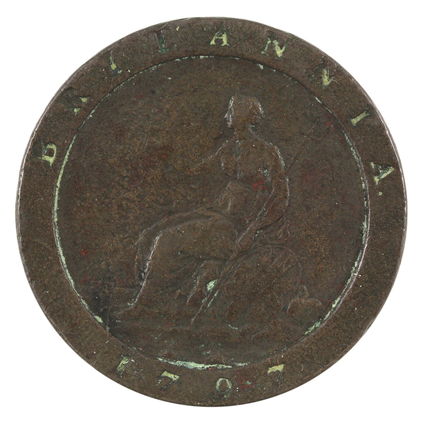 Great Britain 1797 George III Penny Fine (F12) impaired