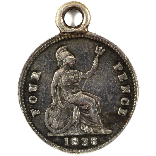 Great Britain 1836 4 Pence Extra Fine (EF40) impaired