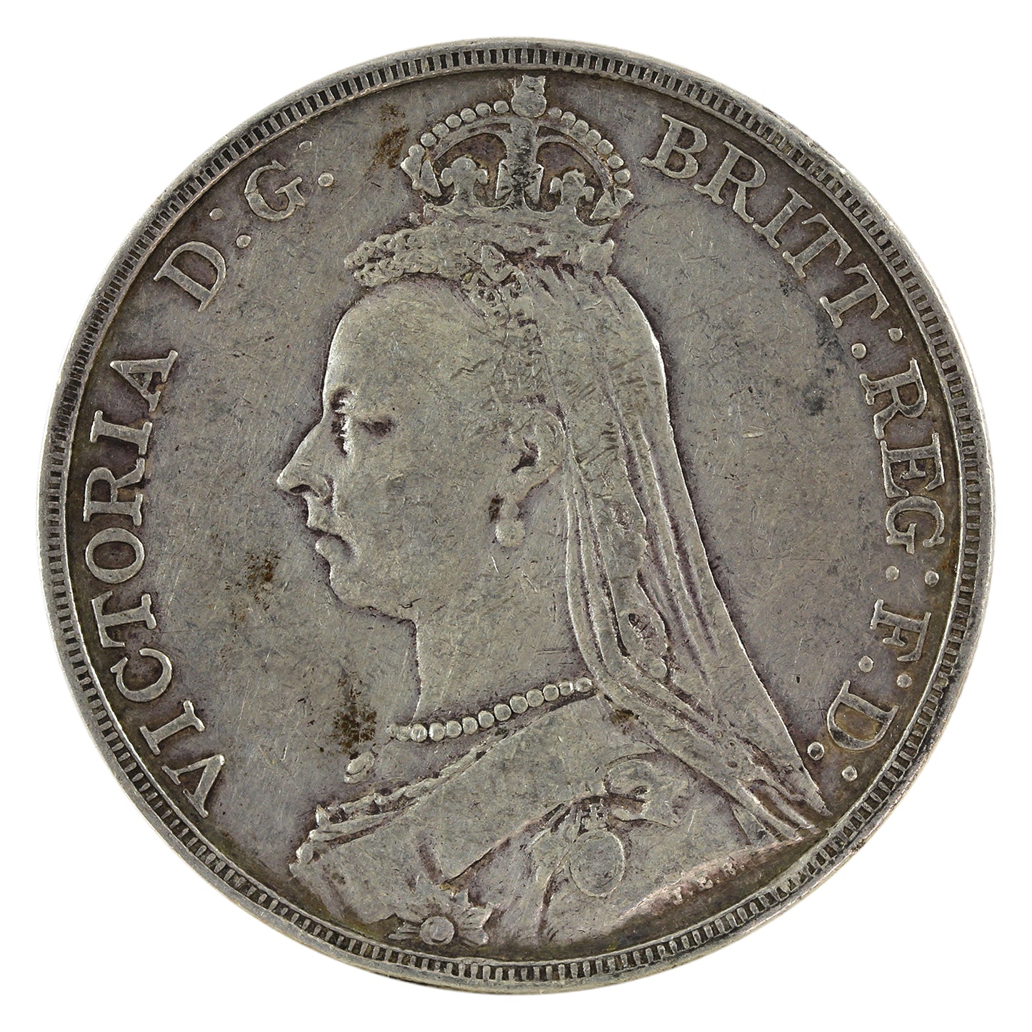 Great Britain 1889 Crown Very Fine (VF20) scratched