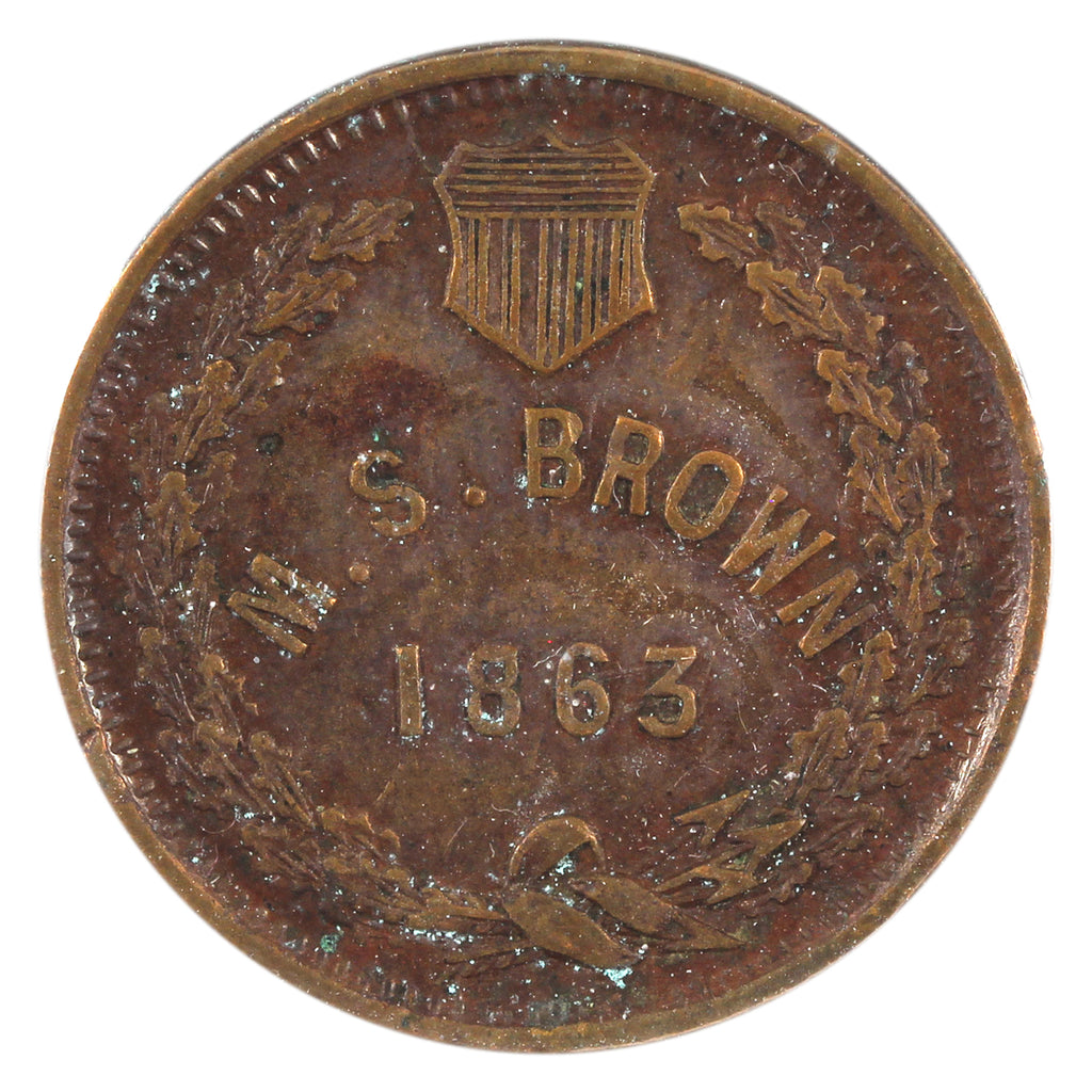 1863 USA Civil War Token MS Brown Eureka, NY