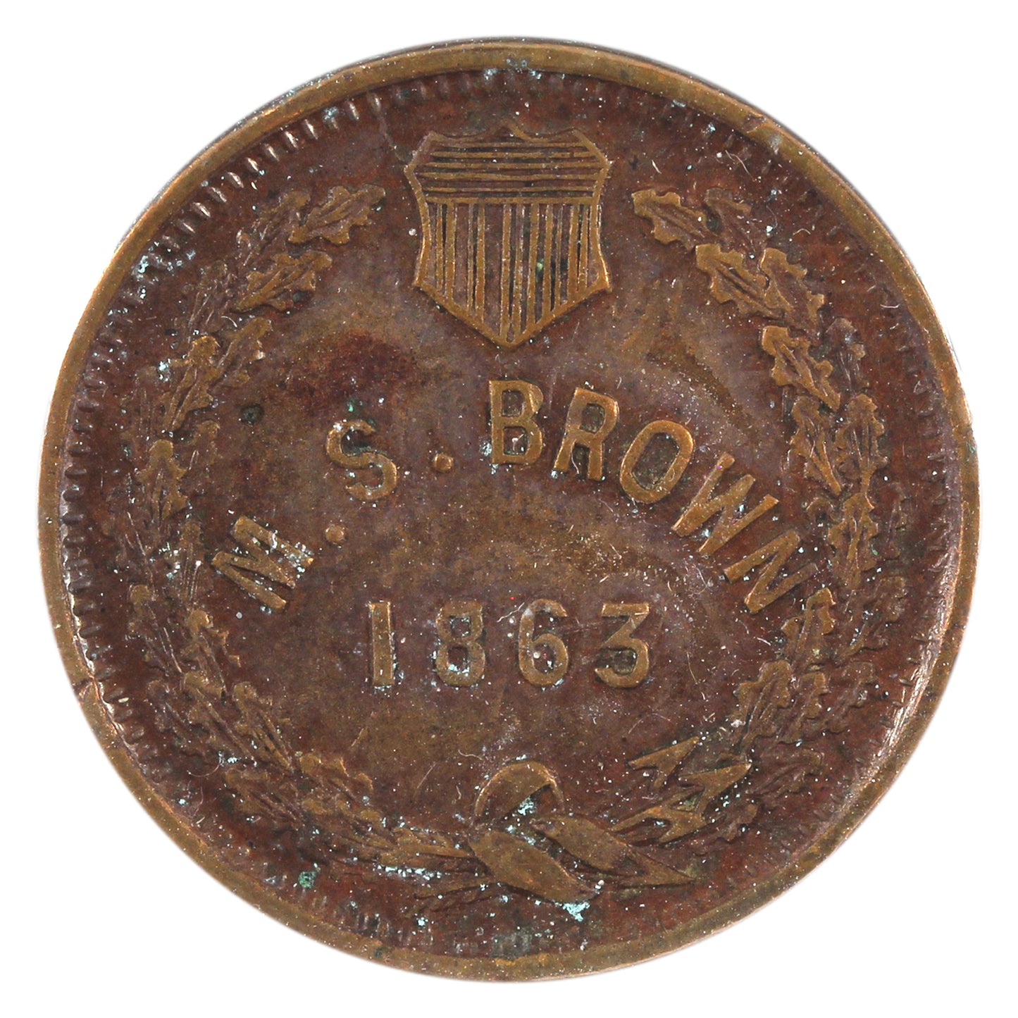 1863 USA Civil War Token MS Brown Eureka, NY
