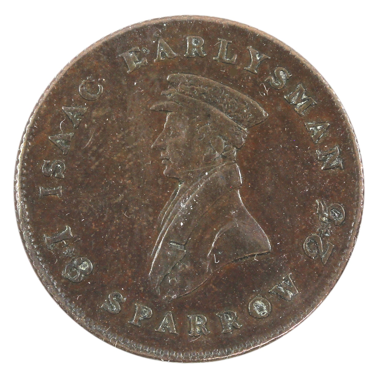 1825 GB Bishopsgate London, Isaac Earlysman Sparrow Merchant Token